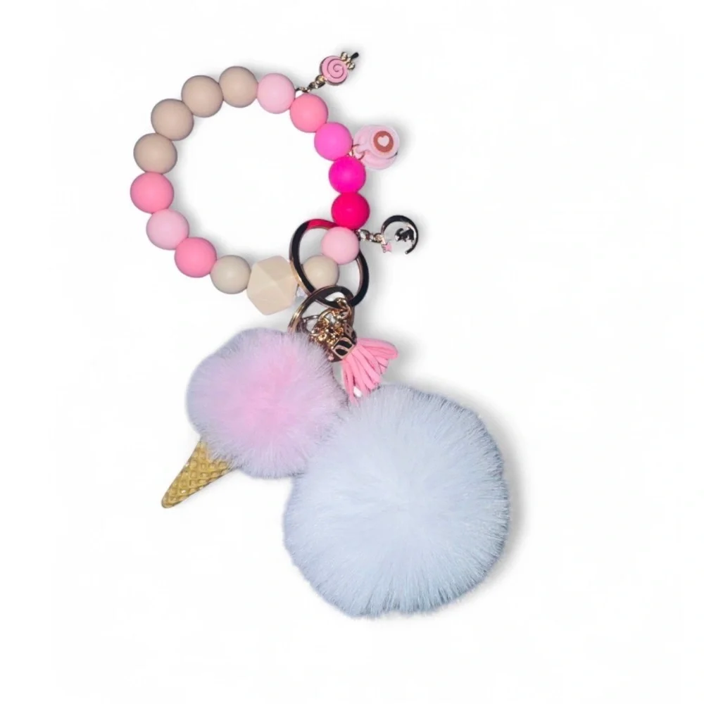 Sweet Treat Women’s Silicone Beaded Keychain
